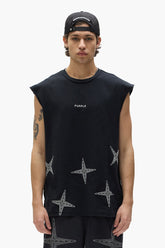 PURPLE BRAND P103 Embroidered Star Tank Top at Gravity NYC